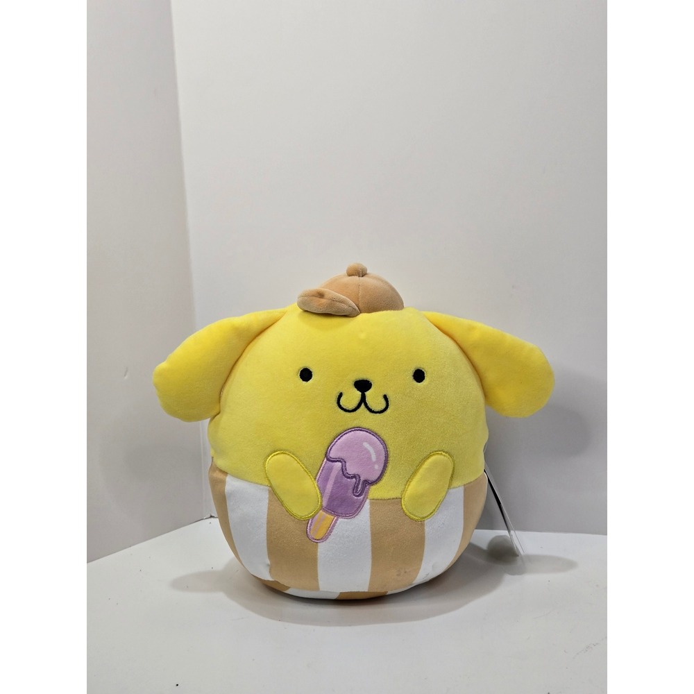 Squishmallows Sanrio Pompompurin 8 Inch Plush Yellow Dog with Popsicle NWT